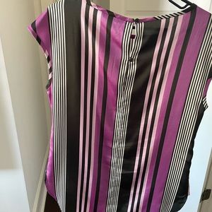 Banana Republic Purple and Black Stripes Top